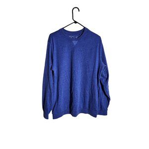 Antigua Mens Blue Long Sleeve Crewneck Sweatshirt L Cotton Blend Casual